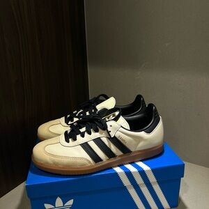 Adidas Sambas Black and Cream Sneakers